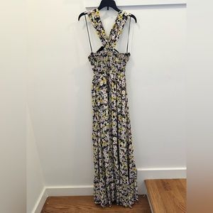 NWT Fate brand, size small, multi colored dress. Yellow, pink, black, pale blue.